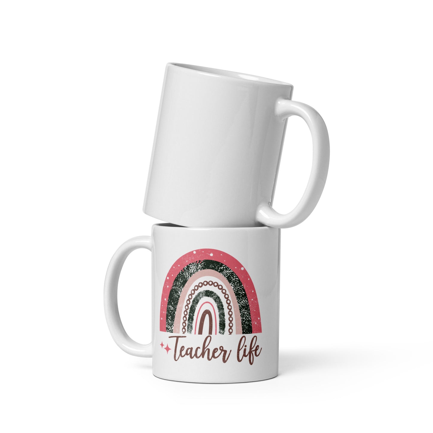 Teacher Life White glossy mug 11 oz. 15 oz.