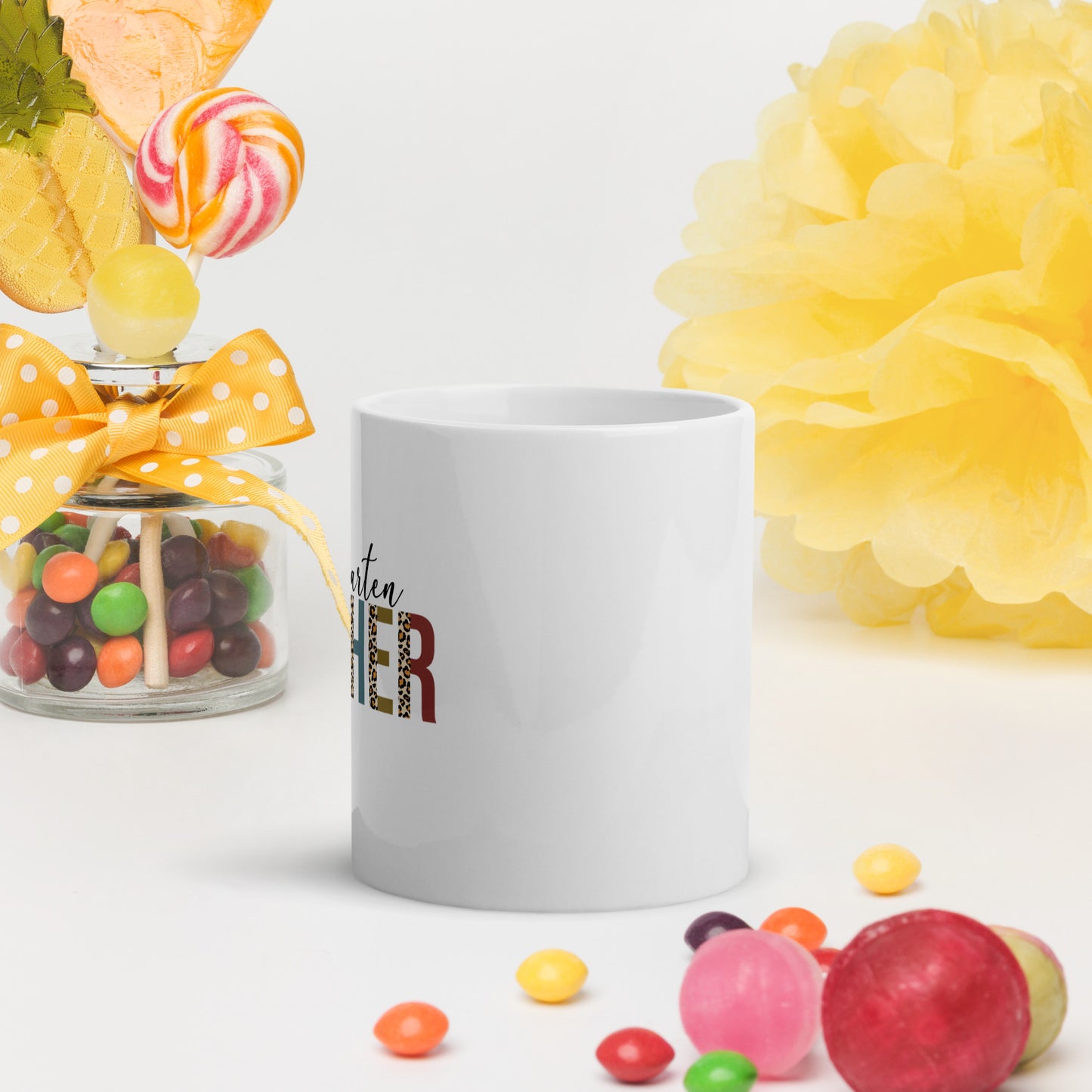 Kindergarten Teacher White glossy mug 11 oz. 15 oz.