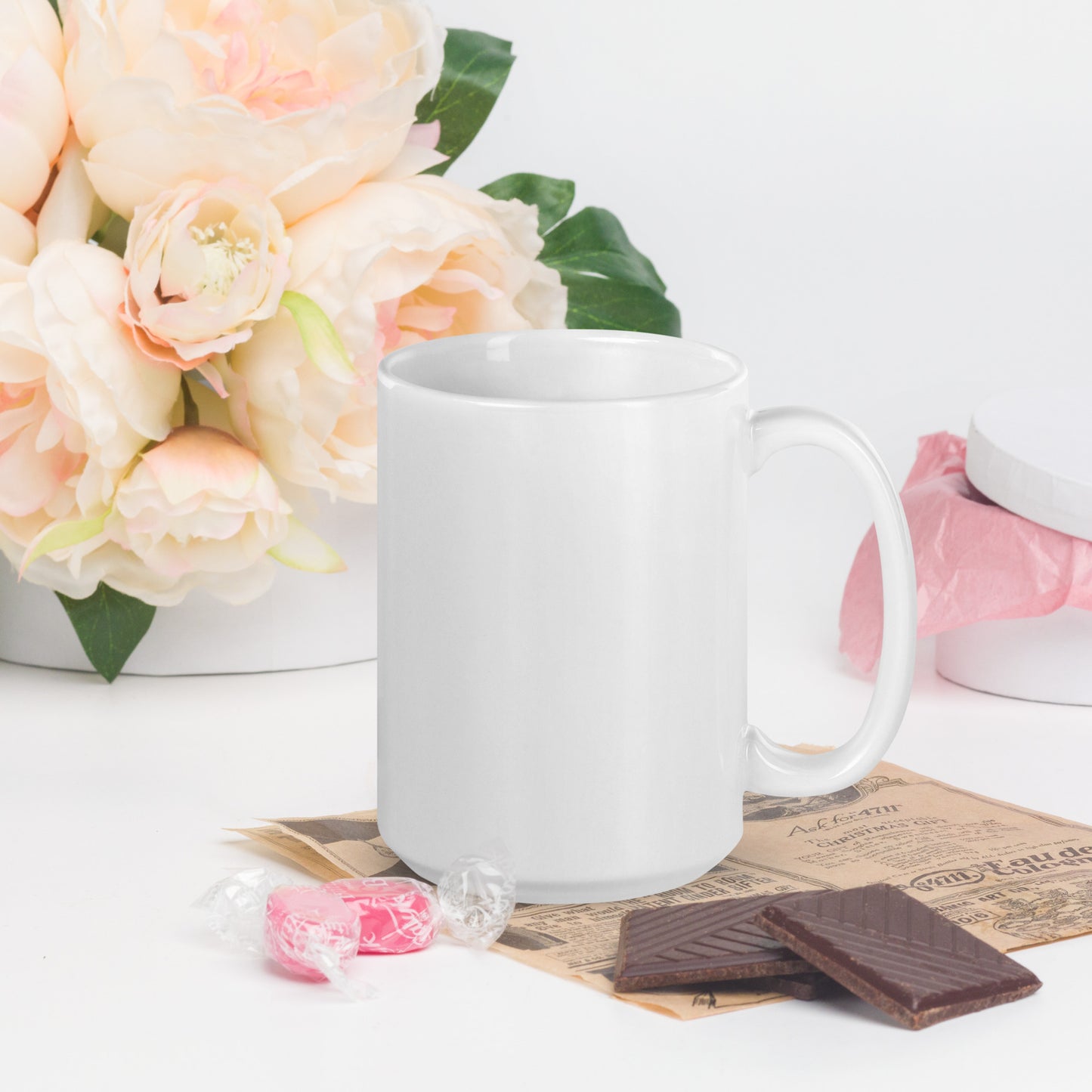 Self Love White glossy mug