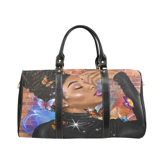 soul vibes-Travel Bag Travel Bag (Black) (Model1639)