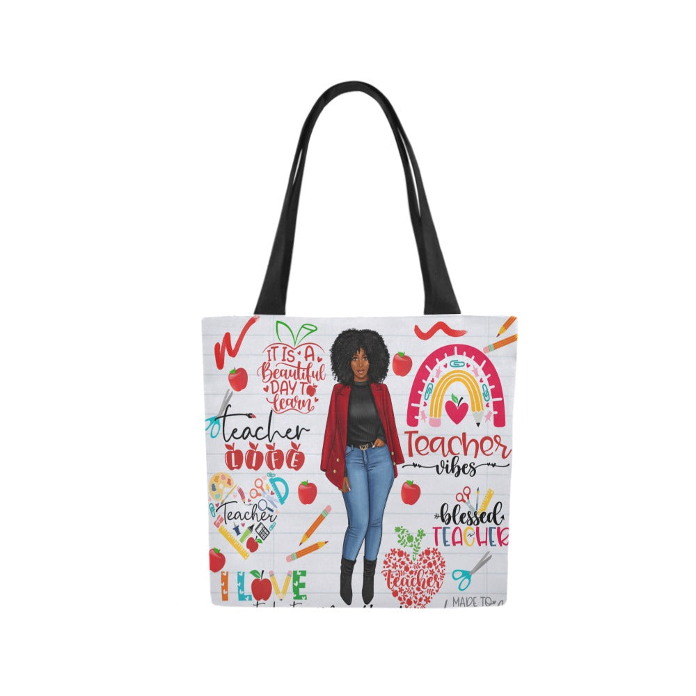 Teacher Grafitti canvas tote Canvas Tote Bag (Model 1657)