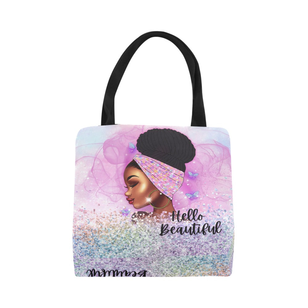 Hello Beautiful Canvas Tote Canvas Tote Bag (Model 1657)