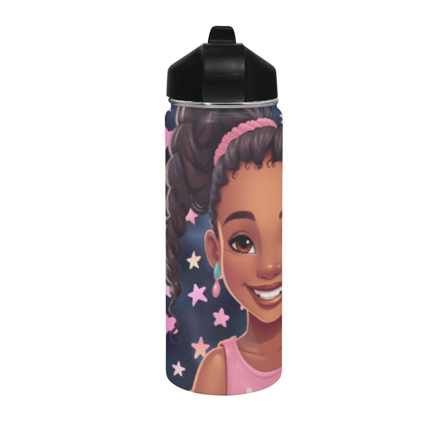 Stars Water bbottle Water Insulated Bottles With Straw Lid(18 OZ )