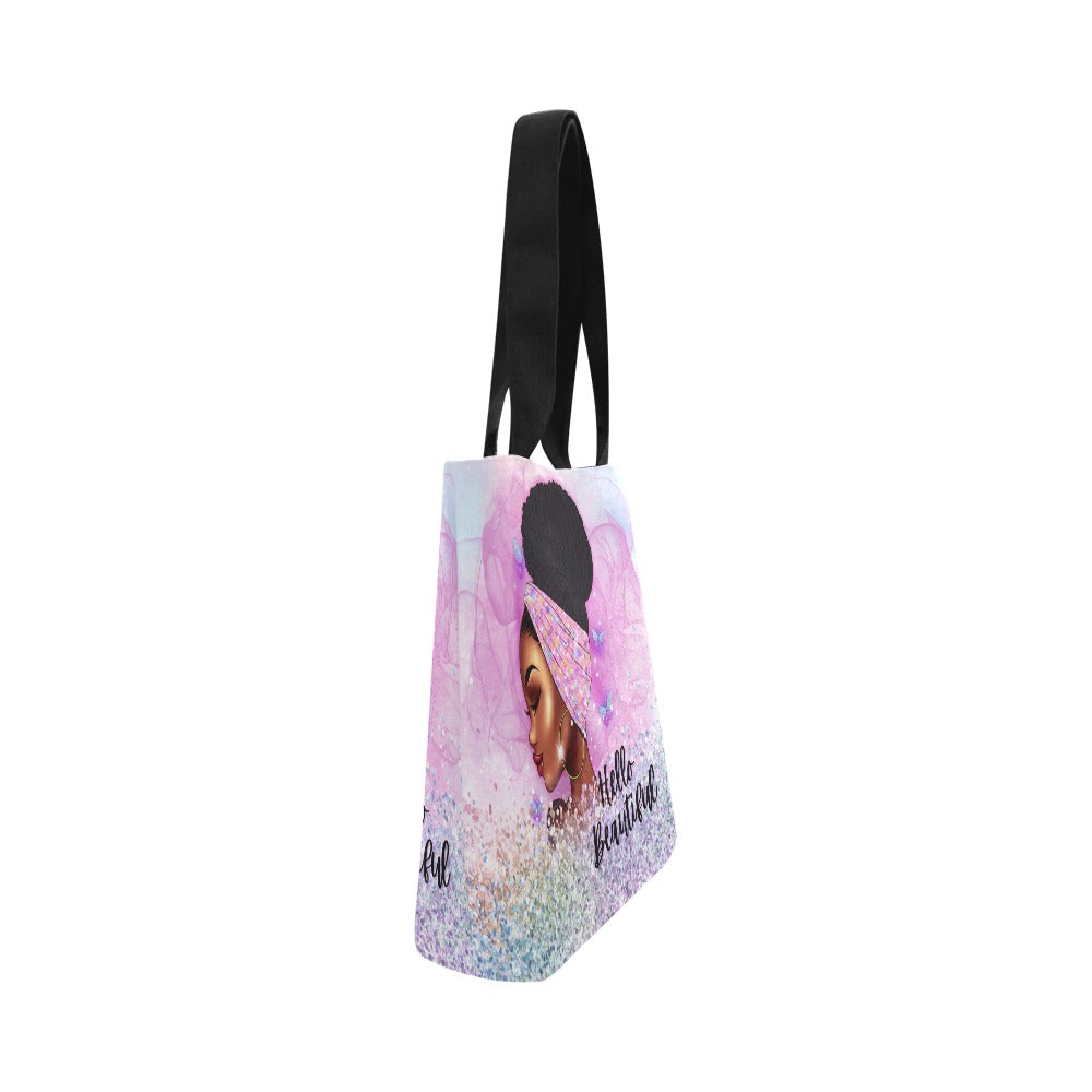 Hello Beautiful Canvas Tote Canvas Tote Bag (Model 1657)