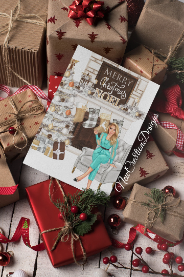 Cozy Night Christmas Cards