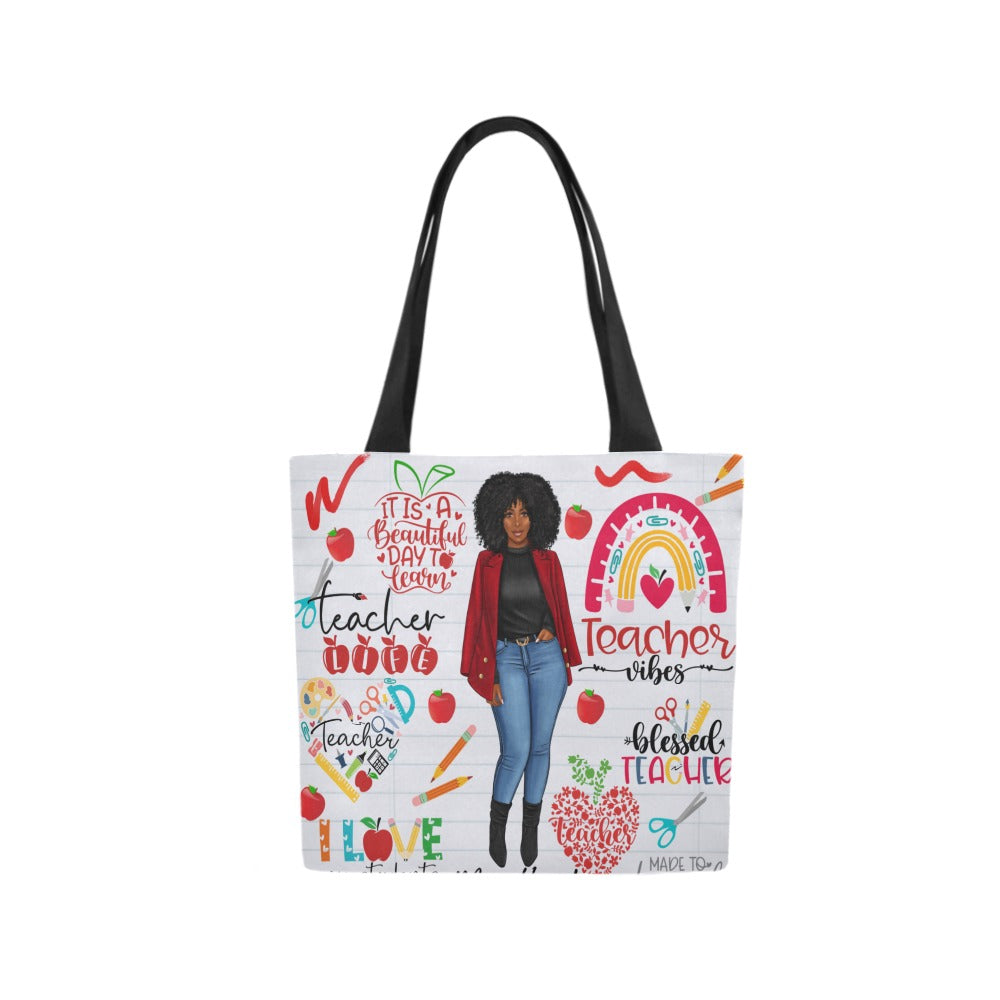 Teacher Grafitti canvas tote Canvas Tote Bag (Model 1657)