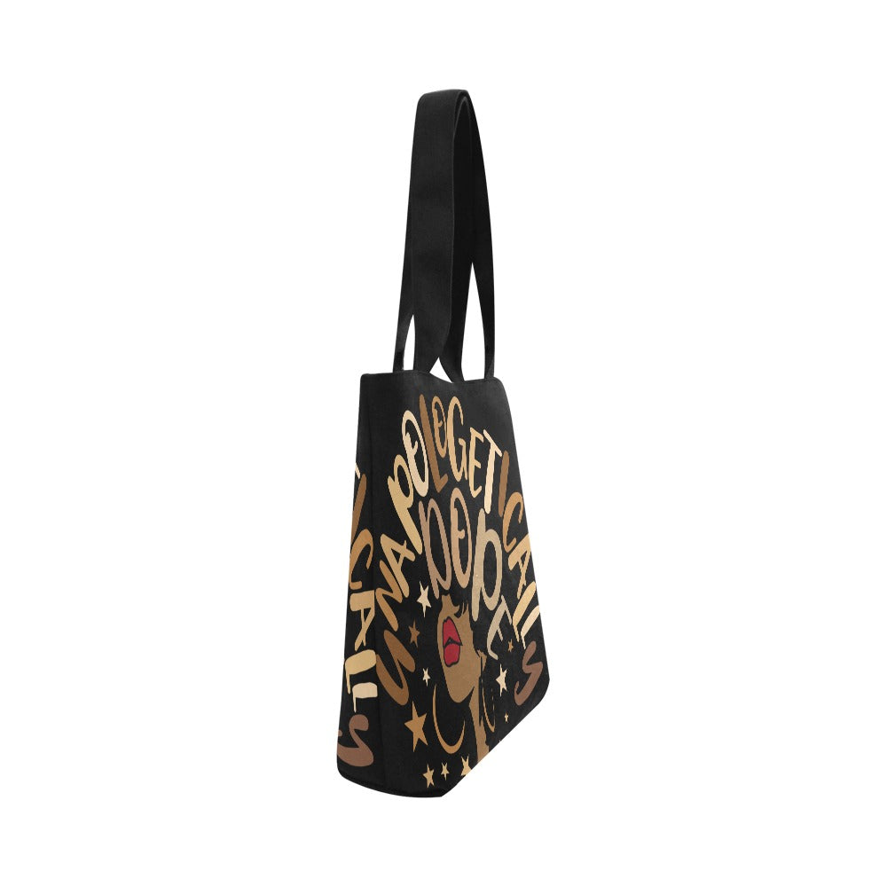 Dope- Black Canvas Tote Canvas Tote Bag (Model 1657)