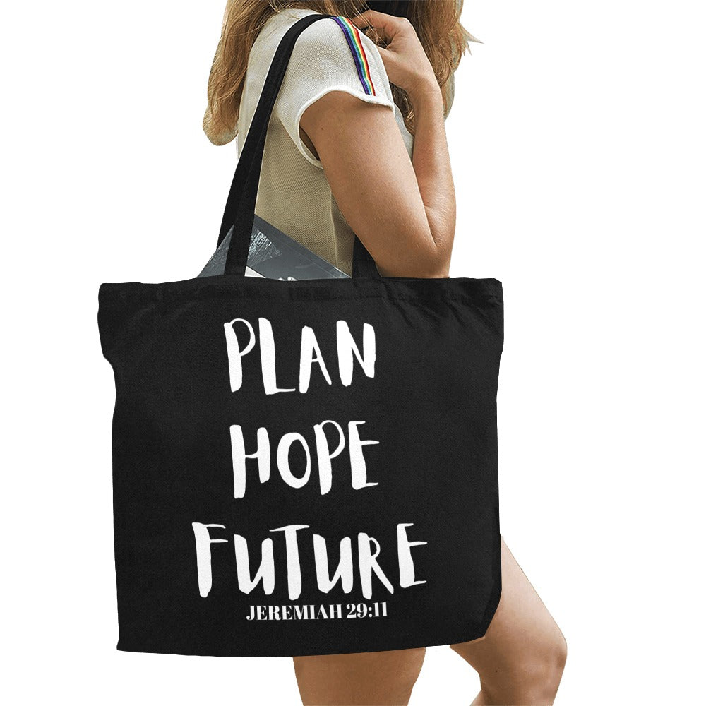 Plan hope future All Over Print Canvas Tote Bag(Model1699)(Large)