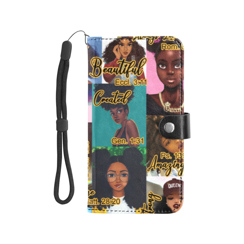 You are wallet black inside Flip Leather Purse for Mobile Phone(Model1703)(Large)