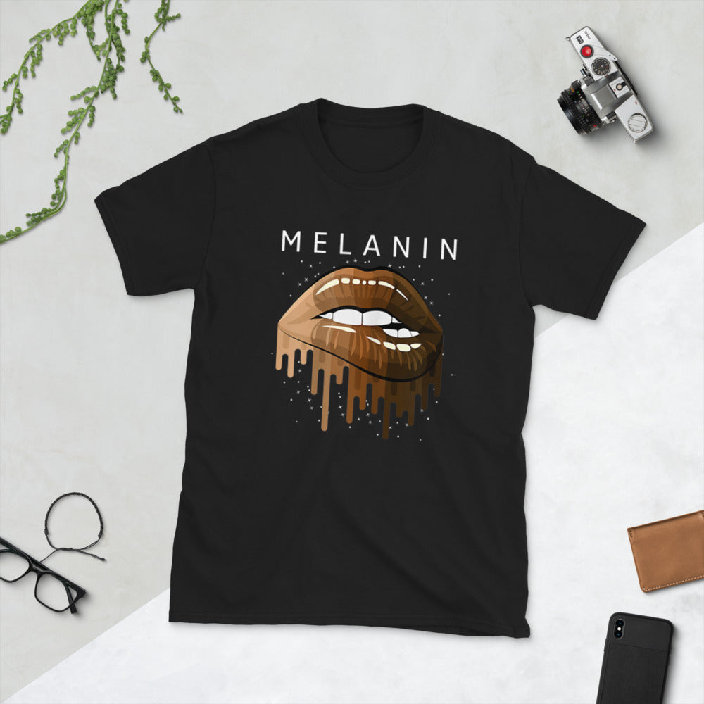 Melanin Drip Short-Sleeve Unisex T-Shirt, Black History Month, Melanin Queen black Girl Magic