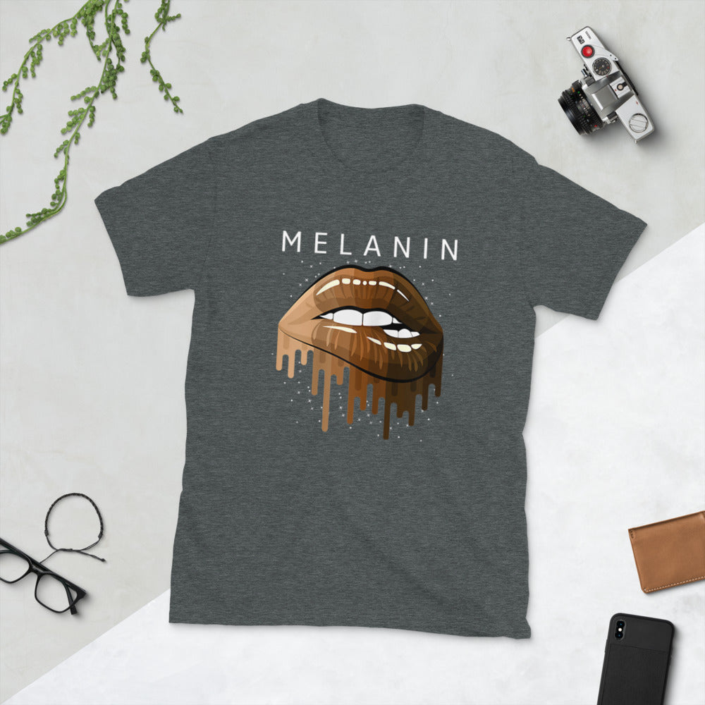 Melanin Drip Short-Sleeve Unisex T-Shirt, Black History Month, Melanin Queen black Girl Magic